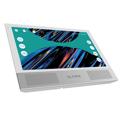 картинка Slinex Sonik-10  цвет белый. 10" AHD Домофон с сенсорным экраном, динамиками и сменными панелями от компании Intant